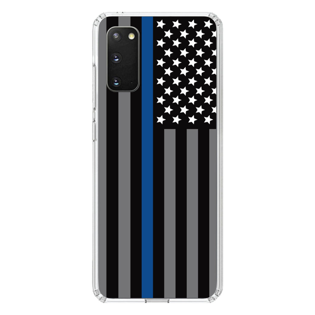 Thin Blue Line US Flag Law Enforcement Clear Shockproof iPhone Case, view 14