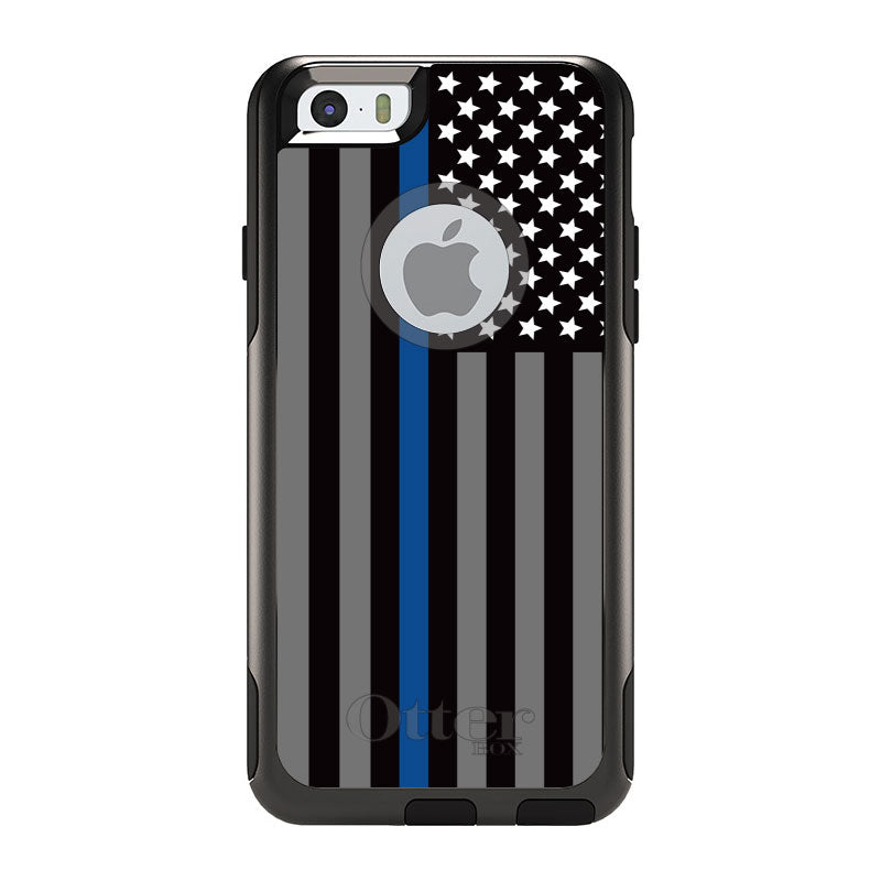 Thin Blue Line US Flag Law Enforcement OtterBox Commuter Case for iPhone & Galaxy, view 4