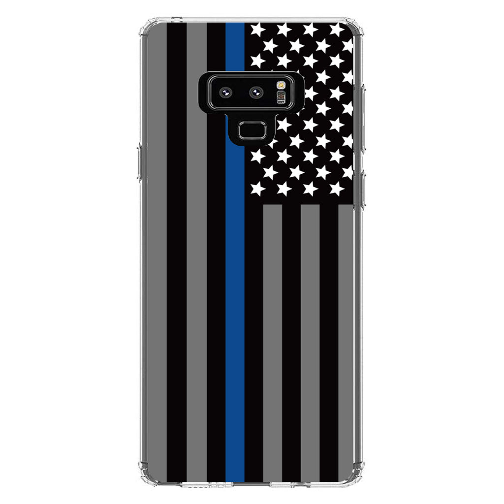Thin Blue Line US Flag Law Enforcement Clear Shockproof iPhone Case, view 11