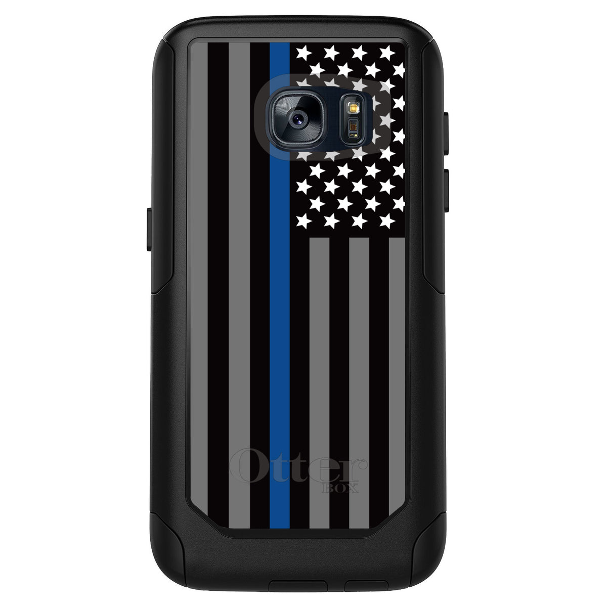 Thin Blue Line US Flag Law Enforcement OtterBox Commuter Case for iPhone & Galaxy, view 11