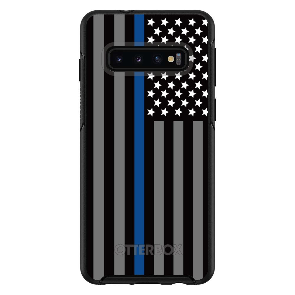 Thin Blue Line US Flag Law Enforcement OtterBox Symmetry Case for iPhone & Galaxy, view 6