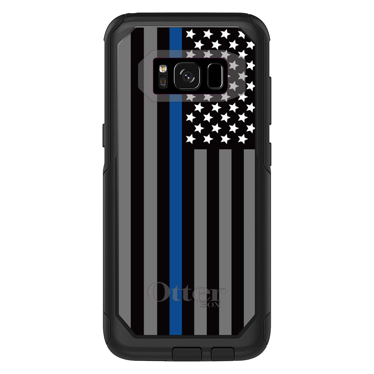 Thin Blue Line US Flag Law Enforcement OtterBox Commuter Case for iPhone & Galaxy, view 10