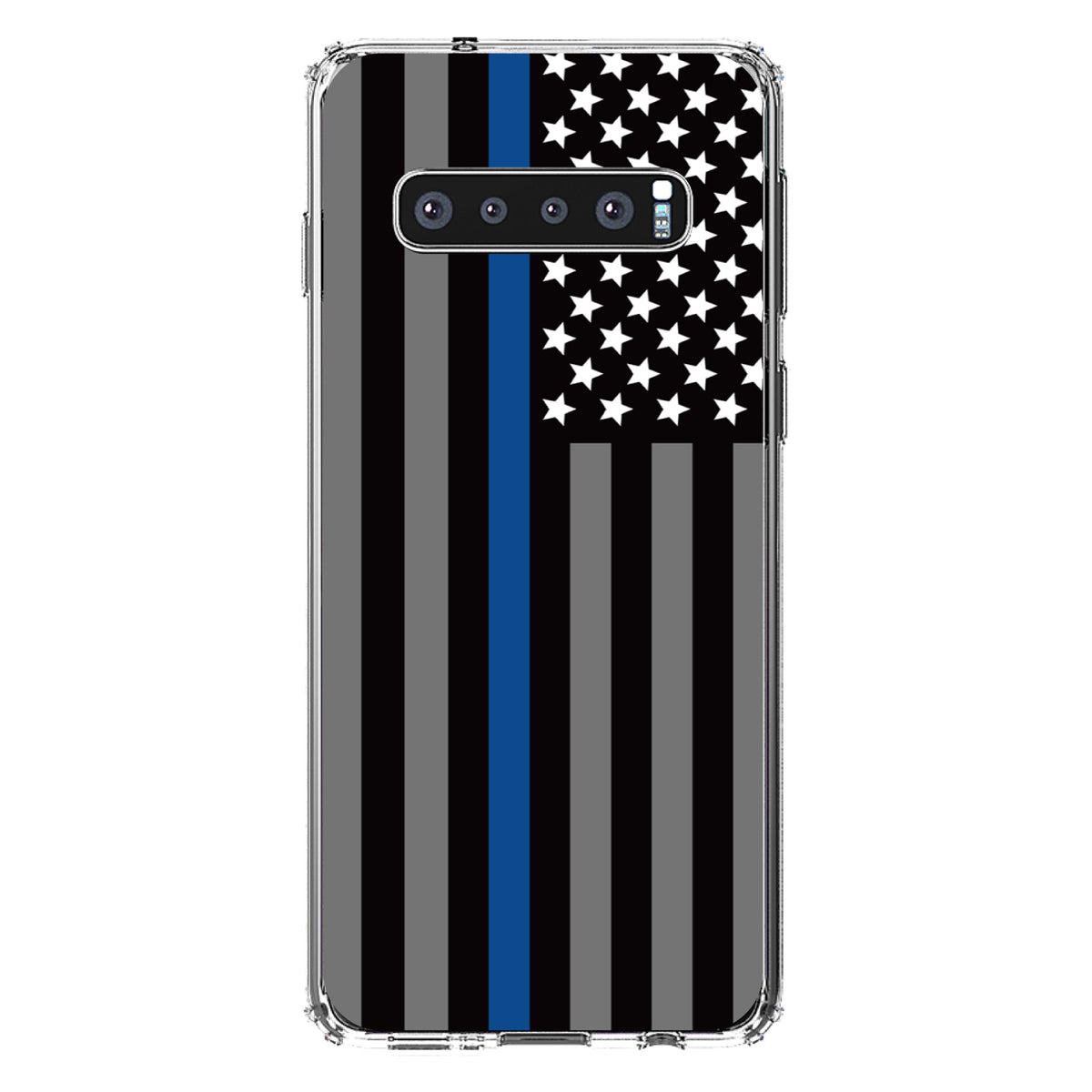 Thin Blue Line US Flag Law Enforcement Clear Shockproof iPhone Case, view 16
