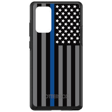 DistinctInk™ OtterBox Symmetry Series Case for Apple iPhone / Samsung Galaxy / Google Pixel - Thin Blue Line US Flag Law Enforcement