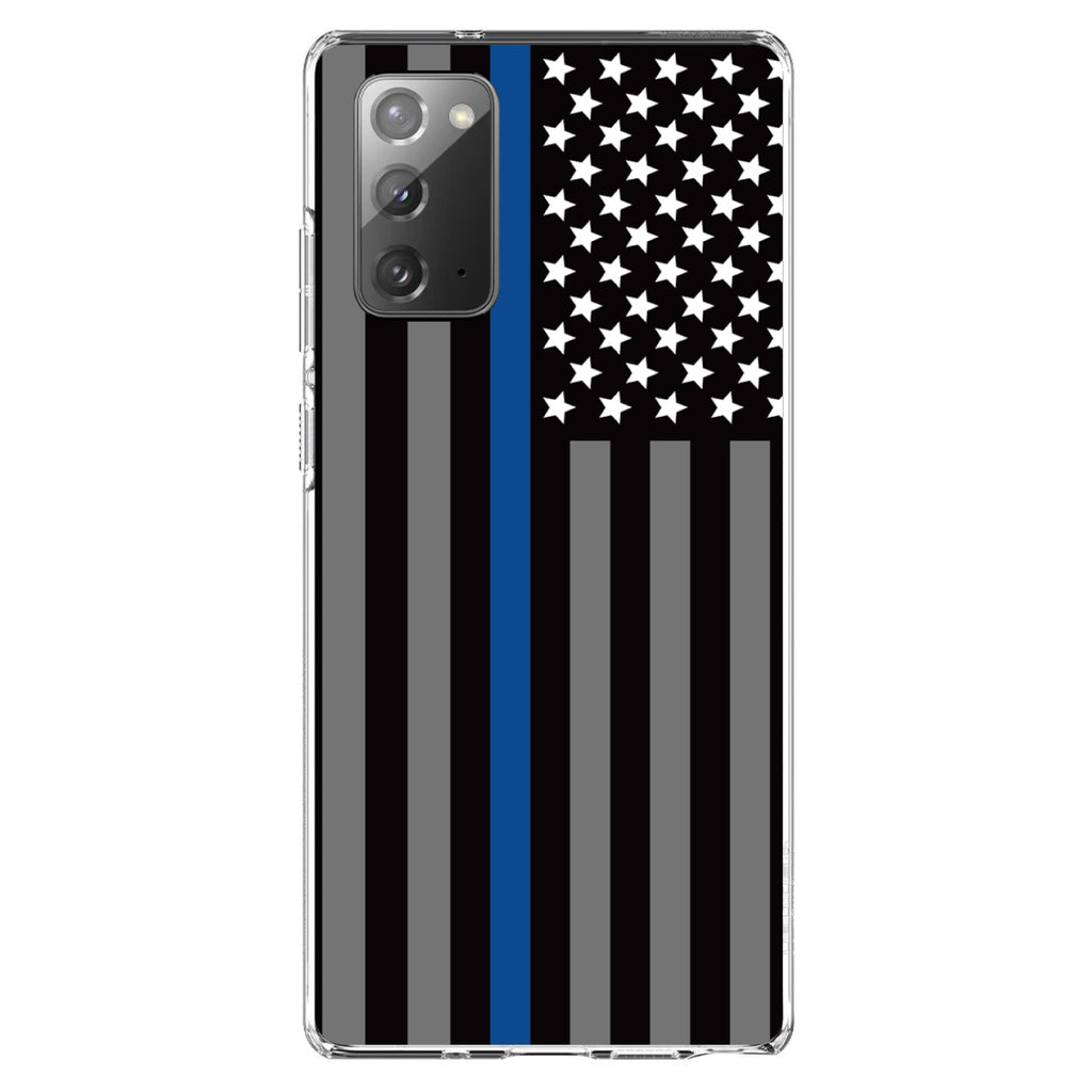 Thin Blue Line US Flag Law Enforcement Clear Shockproof iPhone Case, view 7