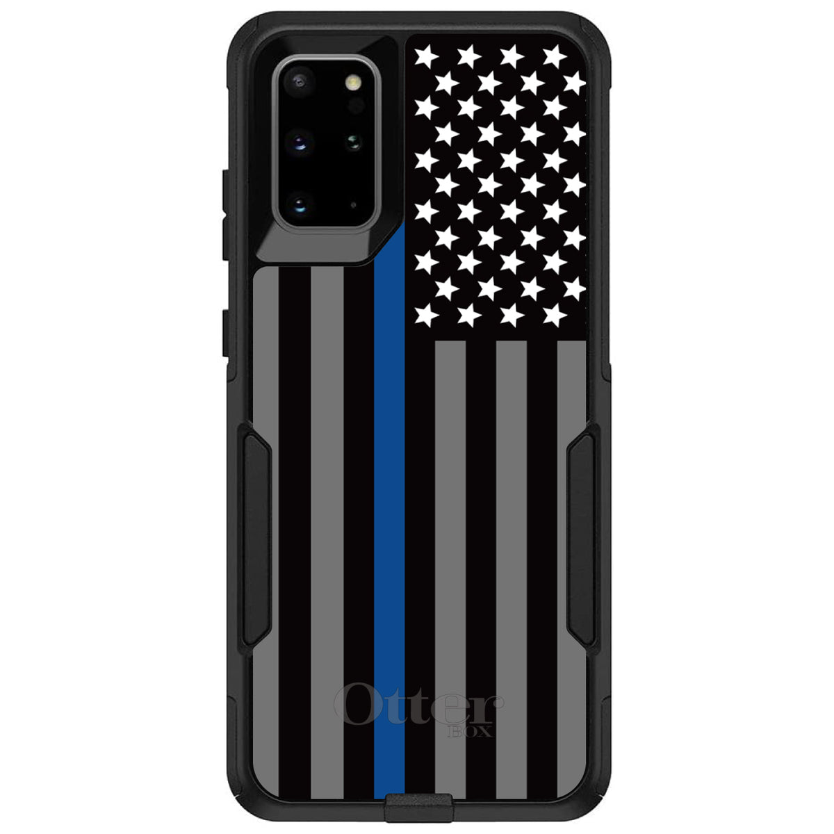 Thin Blue Line US Flag Law Enforcement OtterBox Commuter Case for iPhone & Galaxy, view 6