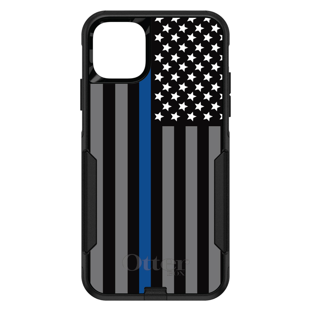 Thin Blue Line US Flag Law Enforcement OtterBox Commuter Case for iPhone & Galaxy, view 2