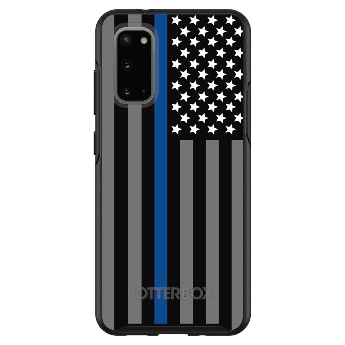 Thin Blue Line US Flag Law Enforcement OtterBox Symmetry Case for iPhone & Galaxy, view 5