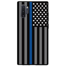 DistinctInk® Hard Plastic Snap-On Case for Apple iPhone or Samsung Galaxy - Thin Blue Line US Flag Law Enforcement