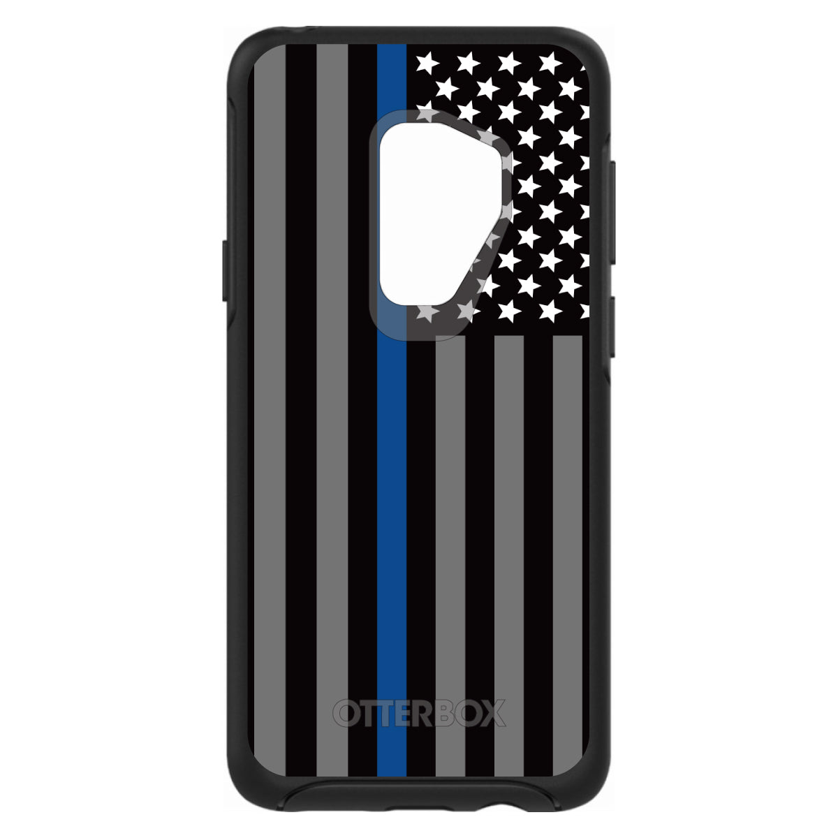 Thin Blue Line US Flag Law Enforcement OtterBox Symmetry Case for iPhone & Galaxy, view 9