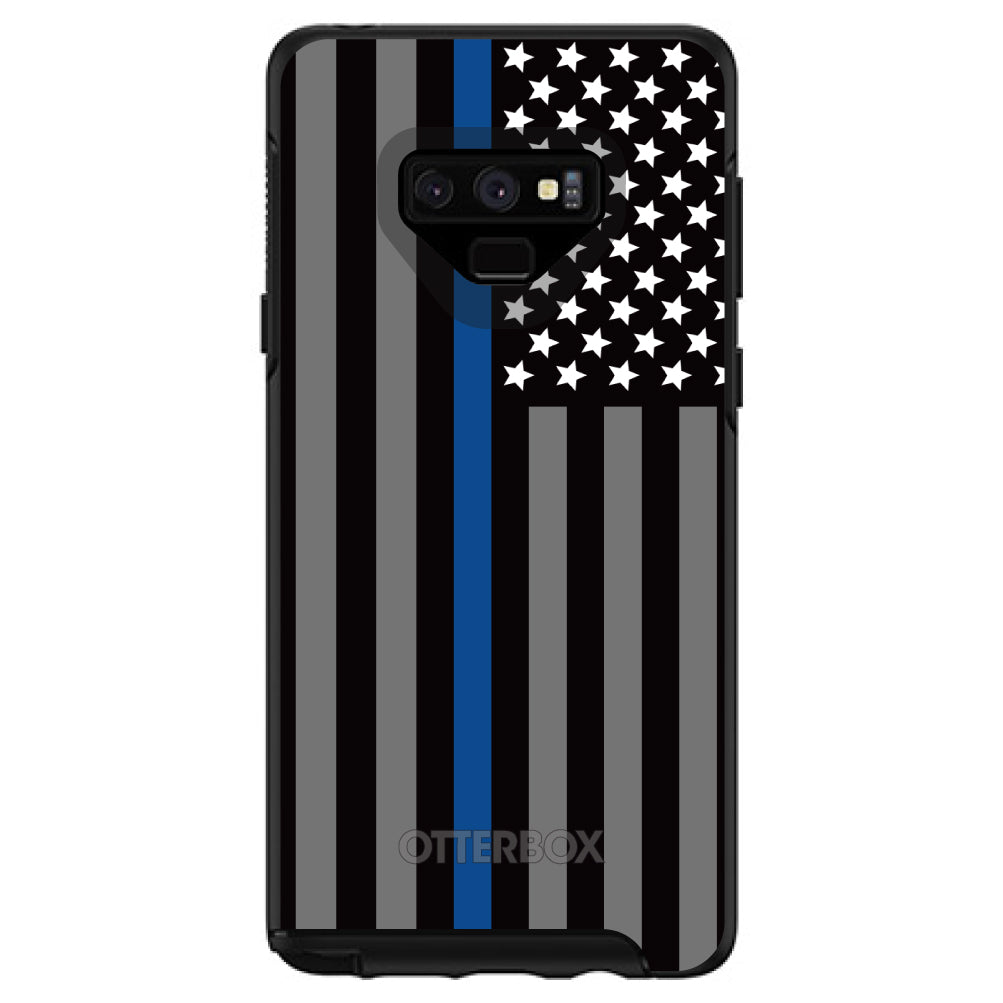 Thin Blue Line US Flag Law Enforcement OtterBox Symmetry Case for iPhone & Galaxy, view 13