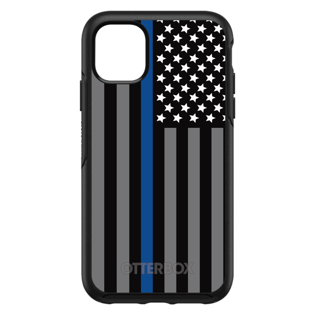Thin Blue Line US Flag Law Enforcement OtterBox Symmetry Case for iPhone & Galaxy