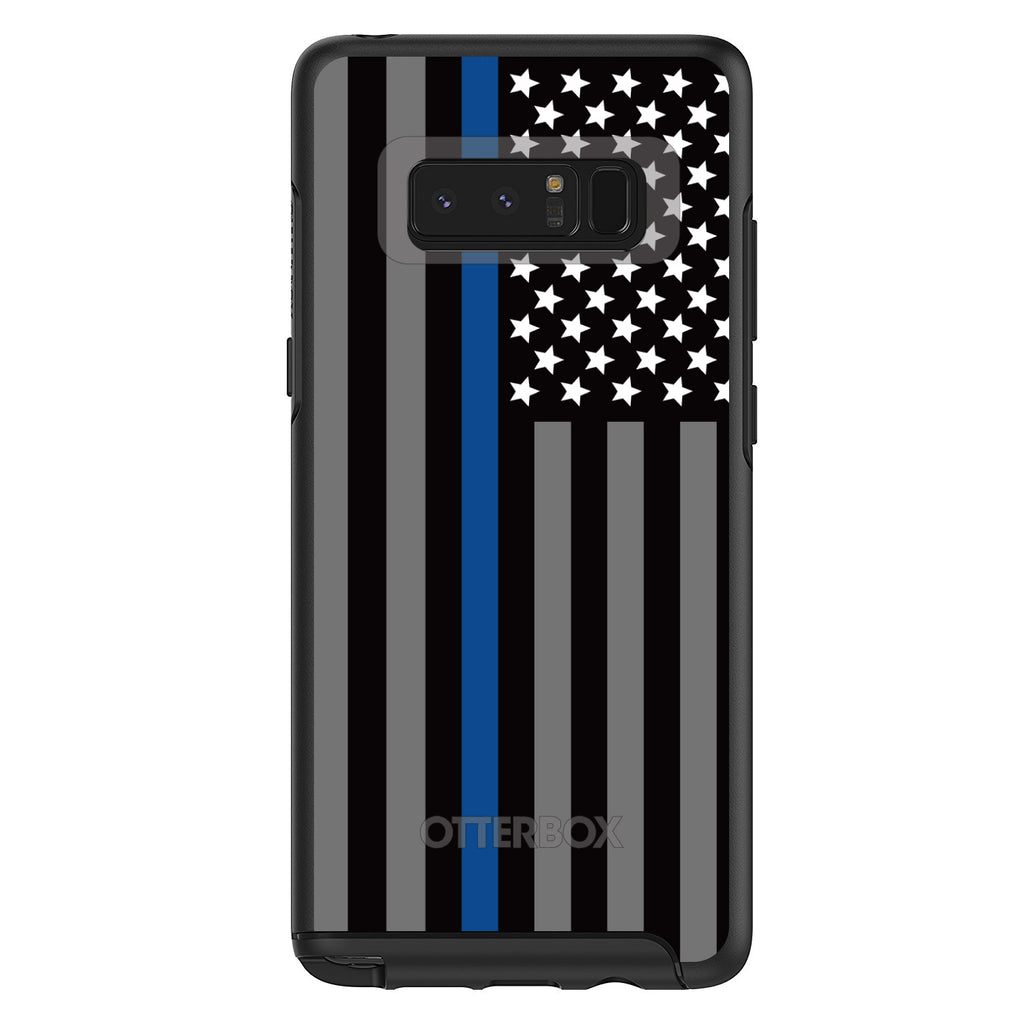 Thin Blue Line US Flag Law Enforcement OtterBox Symmetry Case for iPhone & Galaxy, view 14