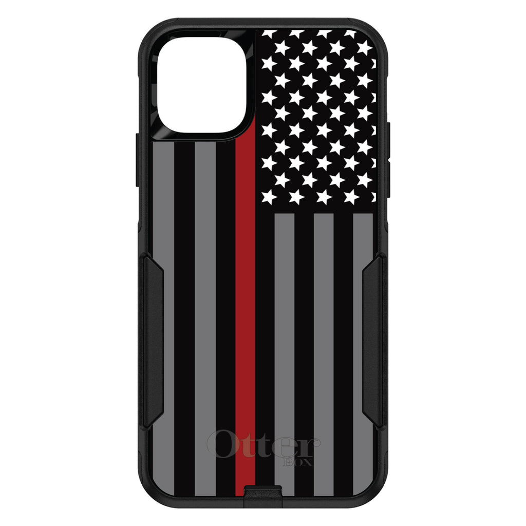 Thin Red Line US Flag Fire Rescue OtterBox Commuter Case for iPhone & Galaxy, view 2