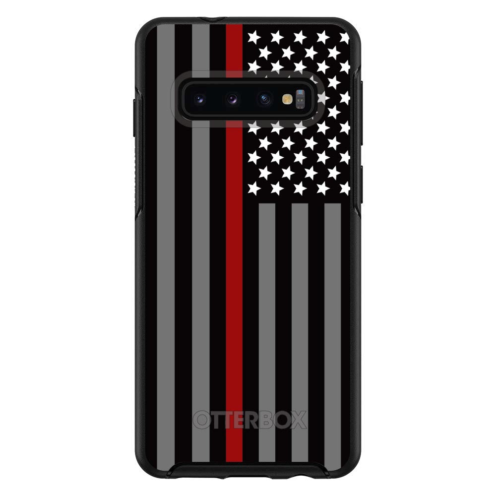 Thin Red Line US Flag Fire Rescue OtterBox Symmetry Case for iPhone & Galaxy, view 6