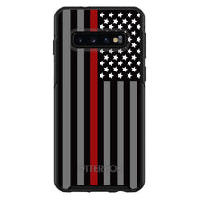 DistinctInk™ OtterBox Symmetry Series Case for Apple iPhone / Samsung Galaxy / Google Pixel - Thin Red Line US Flag Fire Rescue