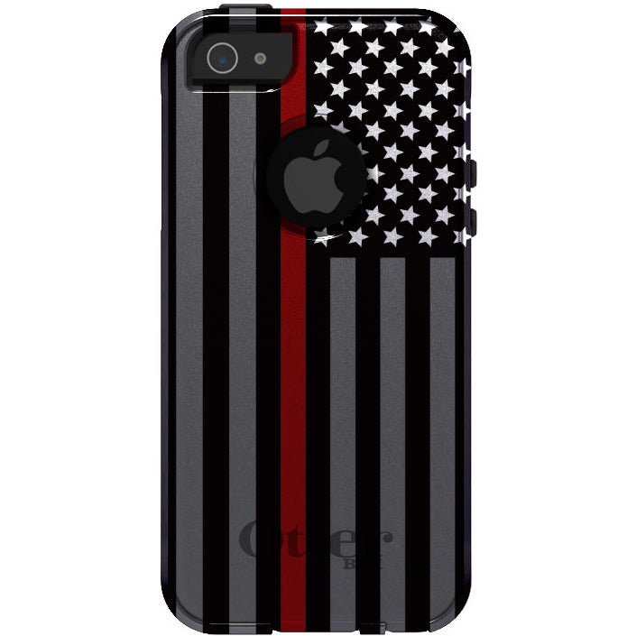 Thin Red Line US Flag Fire Rescue OtterBox Commuter Case for iPhone & Galaxy, view 5