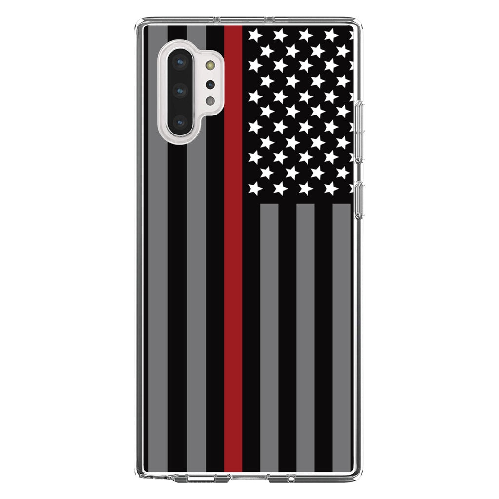 Thin Red Line US Flag Fire Rescue Clear Shockproof iPhone Case, view 10