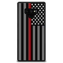 DistinctInk® Hard Plastic Snap-On Case for Apple iPhone or Samsung Galaxy - Thin Red Line US Flag Fire Rescue