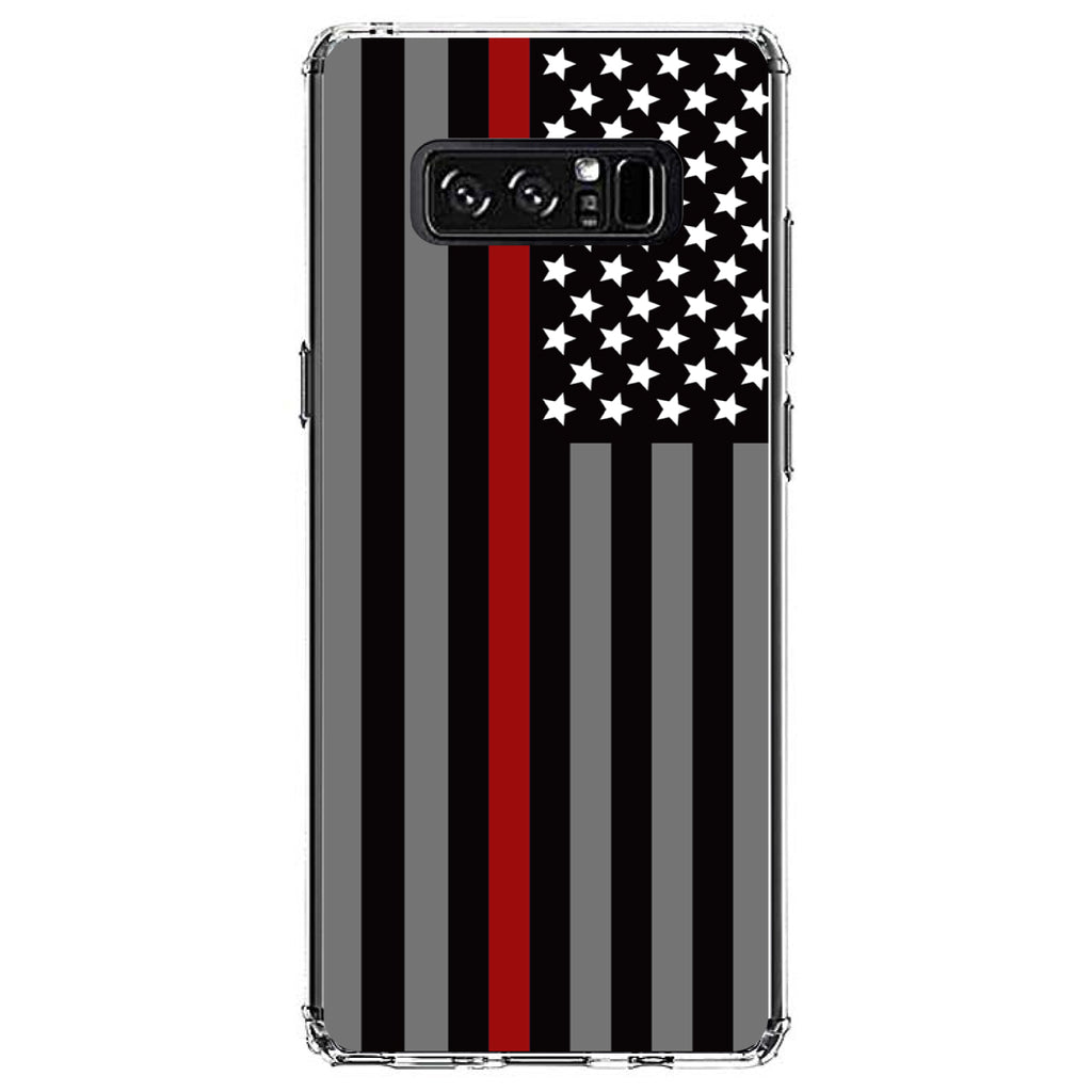 Thin Red Line US Flag Fire Rescue Clear Shockproof iPhone Case, view 12
