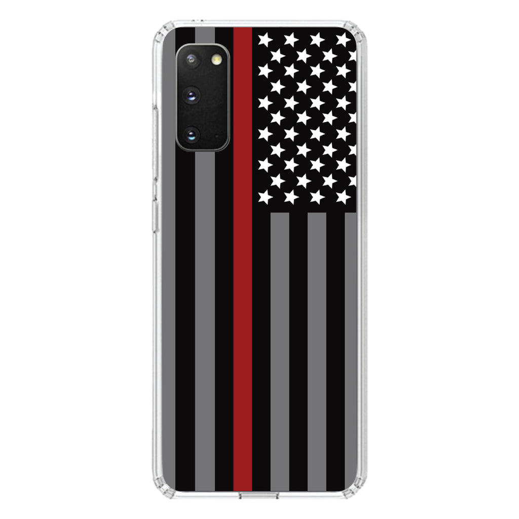 Thin Red Line US Flag Fire Rescue Clear Shockproof iPhone Case, view 15