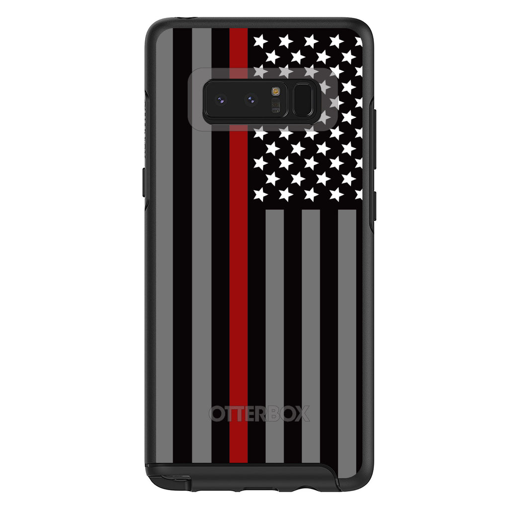 Thin Red Line US Flag Fire Rescue OtterBox Symmetry Case for iPhone & Galaxy, view 14