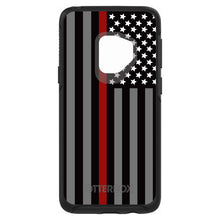 DistinctInk™ OtterBox Symmetry Series Case for Apple iPhone / Samsung Galaxy / Google Pixel - Thin Red Line US Flag Fire Rescue