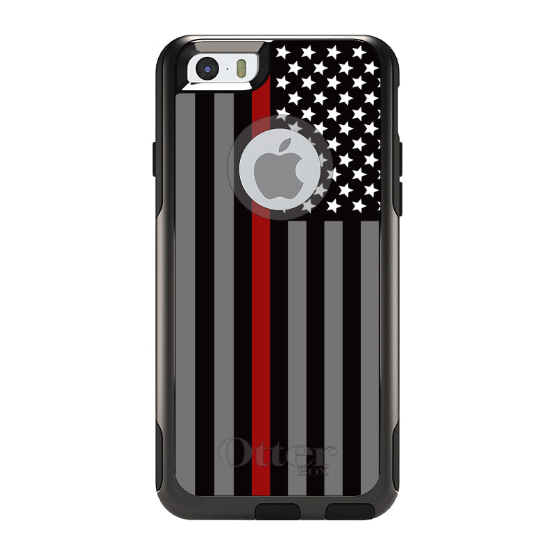 Thin Red Line US Flag Fire Rescue OtterBox Commuter Case for iPhone & Galaxy, view 4