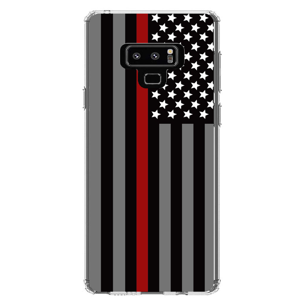 Thin Red Line US Flag Fire Rescue Clear Shockproof iPhone Case, view 11