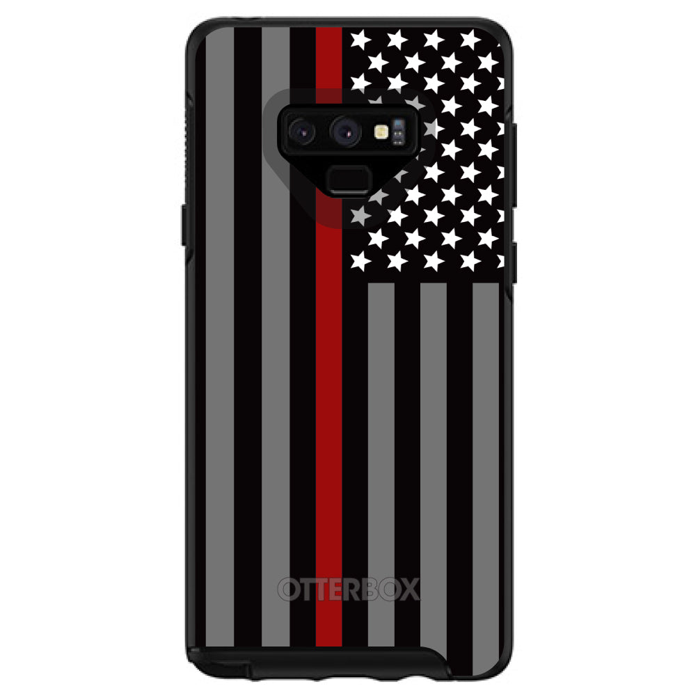 Thin Red Line US Flag Fire Rescue OtterBox Symmetry Case for iPhone & Galaxy, view 13