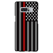 DistinctInk® Hard Plastic Snap-On Case for Apple iPhone or Samsung Galaxy - Thin Red Line US Flag Fire Rescue