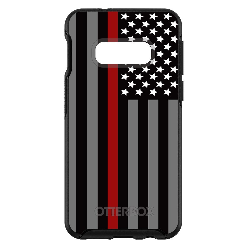 Thin Red Line US Flag Fire Rescue OtterBox Symmetry Case for iPhone & Galaxy, view 7