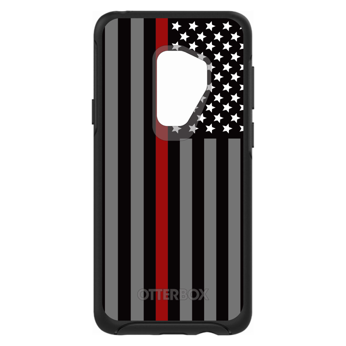 Thin Red Line US Flag Fire Rescue OtterBox Symmetry Case for iPhone & Galaxy, view 9