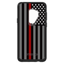 DistinctInk™ OtterBox Symmetry Series Case for Apple iPhone / Samsung Galaxy / Google Pixel - Thin Red Line US Flag Fire Rescue