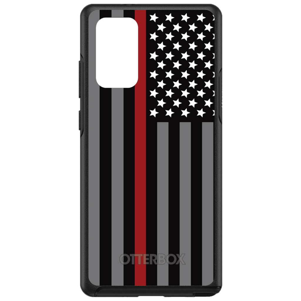 Thin Red Line US Flag Fire Rescue OtterBox Symmetry Case for iPhone & Galaxy, view 10