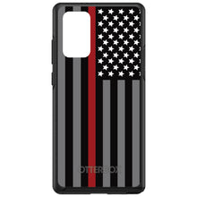 DistinctInk™ OtterBox Symmetry Series Case for Apple iPhone / Samsung Galaxy / Google Pixel - Thin Red Line US Flag Fire Rescue