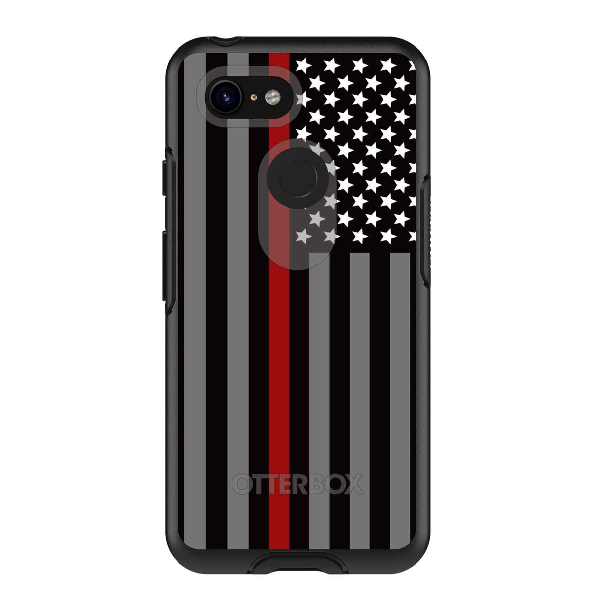 Thin Red Line US Flag Fire Rescue OtterBox Symmetry Case for iPhone & Galaxy, view 15