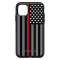 Thin Red Line US Flag Fire Rescue OtterBox Symmetry Case for iPhone & Galaxy