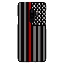 DistinctInk® Hard Plastic Snap-On Case for Apple iPhone or Samsung Galaxy - Thin Red Line US Flag Fire Rescue