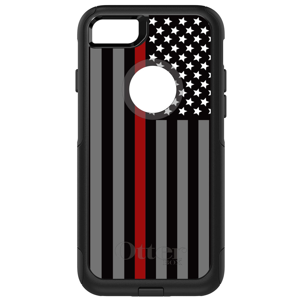 Thin Red Line US Flag Fire Rescue OtterBox Commuter Case for iPhone & Galaxy