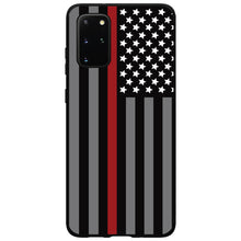 DistinctInk® Hard Plastic Snap-On Case for Apple iPhone or Samsung Galaxy - Thin Red Line US Flag Fire Rescue