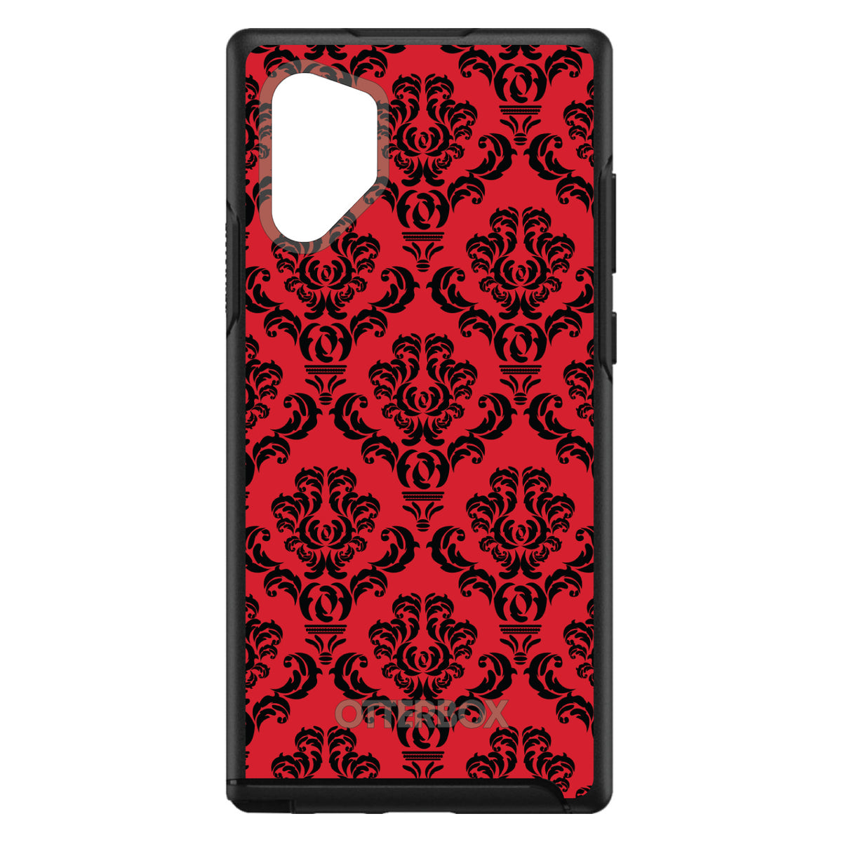 Red Black Damask Pattern OtterBox Symmetry Case for iPhone & Galaxy, view 11