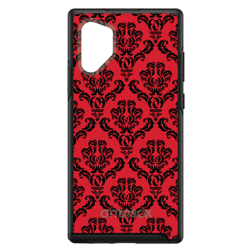 Red Black Damask Pattern OtterBox Symmetry Case for iPhone & Galaxy, view 12