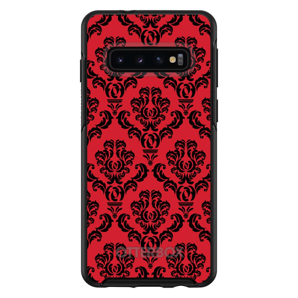 Red Black Damask Pattern OtterBox Symmetry Case for iPhone & Galaxy, view 6