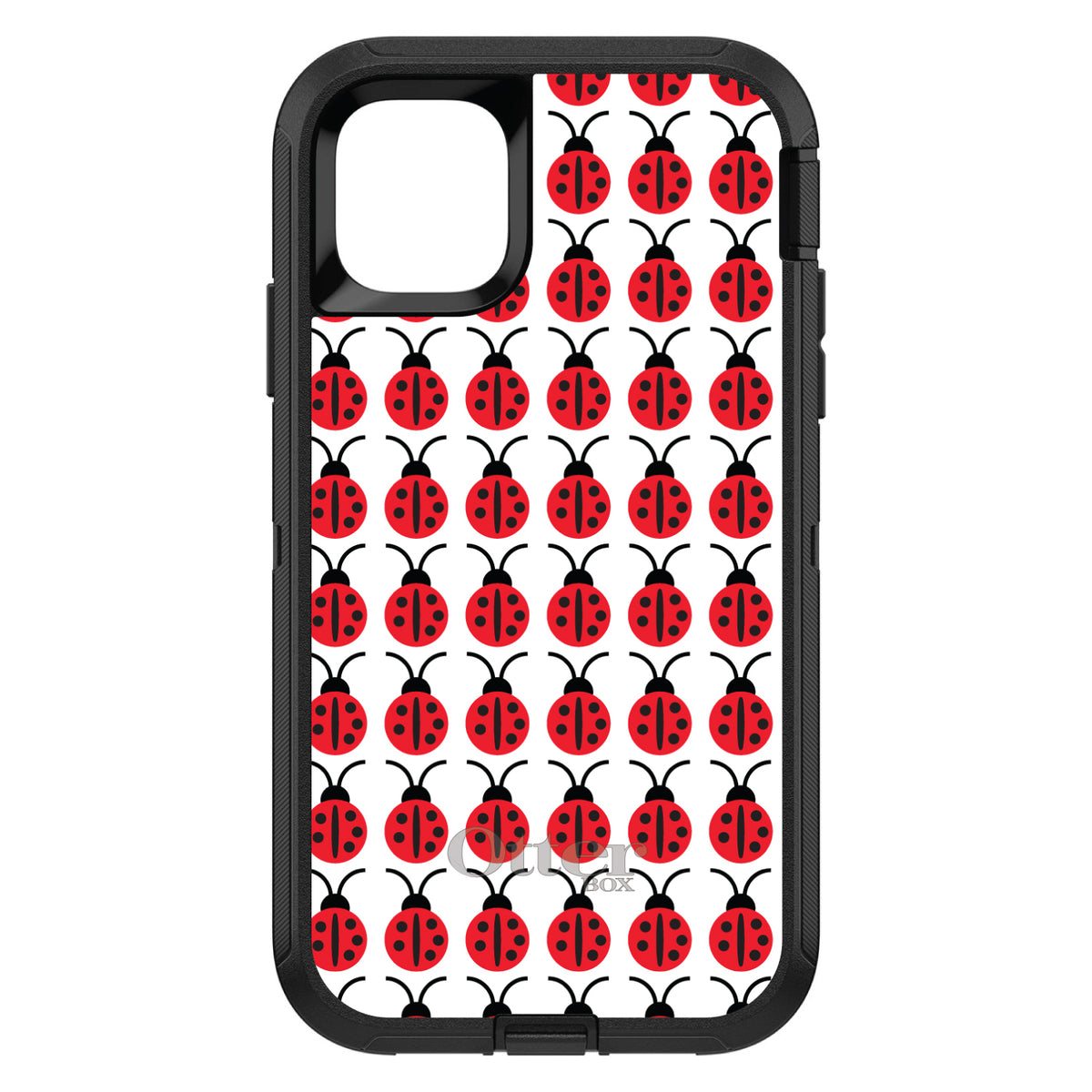 Red White Black Lady Bugs OtterBox Defender Case for iPhone & Galaxy, view 2