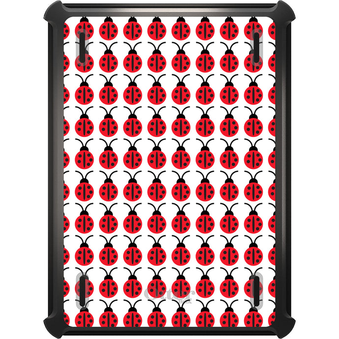DistinctInk™ OtterBox Defender Series Case for Apple iPad / iPad Pro / iPad Air / iPad Mini - Red White Black Lady Bugs