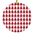 Red White Black Lady Bugs Ceramic Ornament