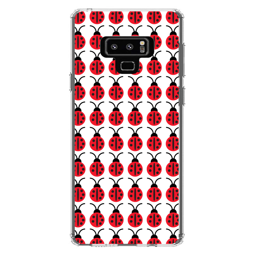 Red White Black Lady Bugs Clear Shockproof iPhone Case, view 11