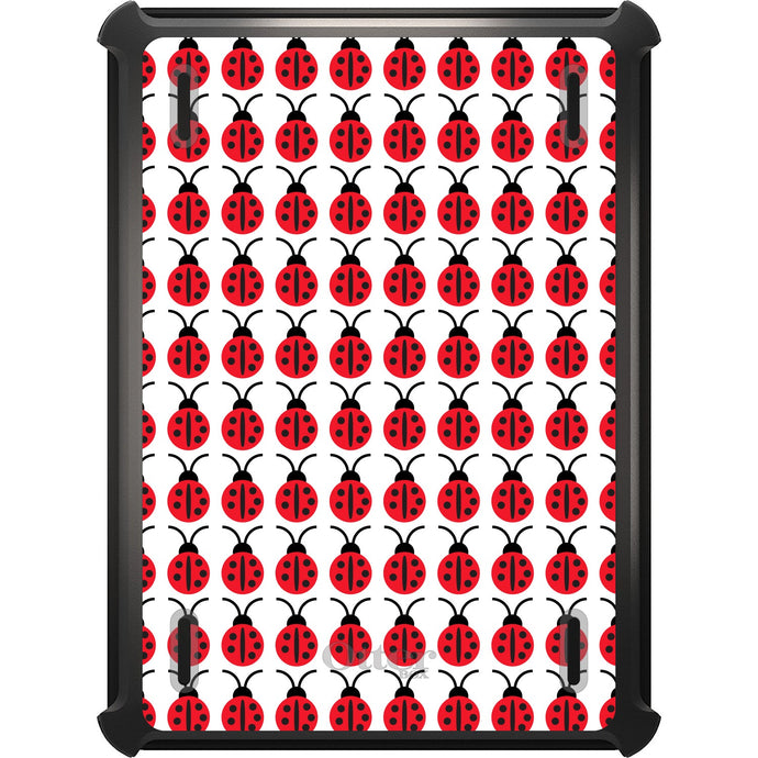 DistinctInk™ OtterBox Defender Series Case for Apple iPad / iPad Pro / iPad Air / iPad Mini - Red White Black Lady Bugs
