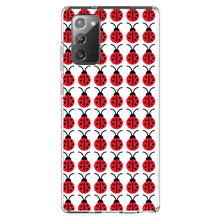 DistinctInk® Clear Shockproof Hybrid Case for Apple iPhone / Samsung Galaxy / Google Pixel - Red White Black Lady Bugs